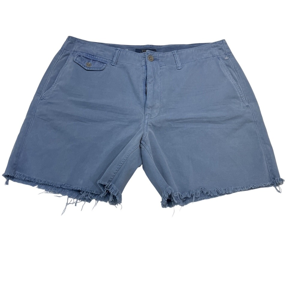 Polo Ralph Lauren Shorts Womens 12 Blue Chino Raw Hem‎ Cut Off Preppy Nautical